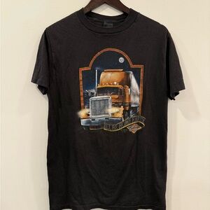 Vintage Fat Harvey’s Truck Stop Black Graphic T-Shirt